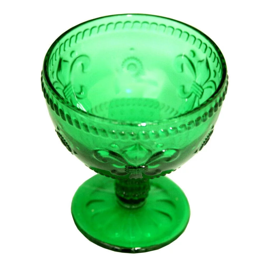 Vintage Pressed Colorful Glass Dessert Bowls Set of 4 G834922