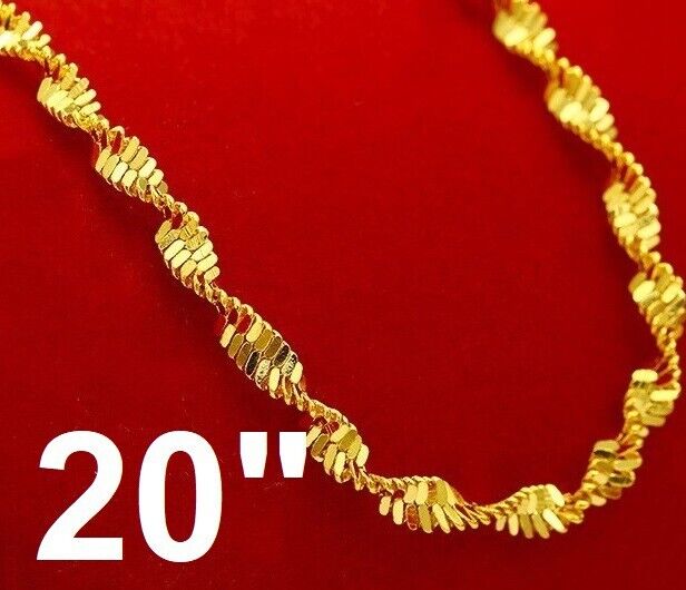 18k Gold Filled Sterling Silver Dragon Link Pendant Necklace Y8693