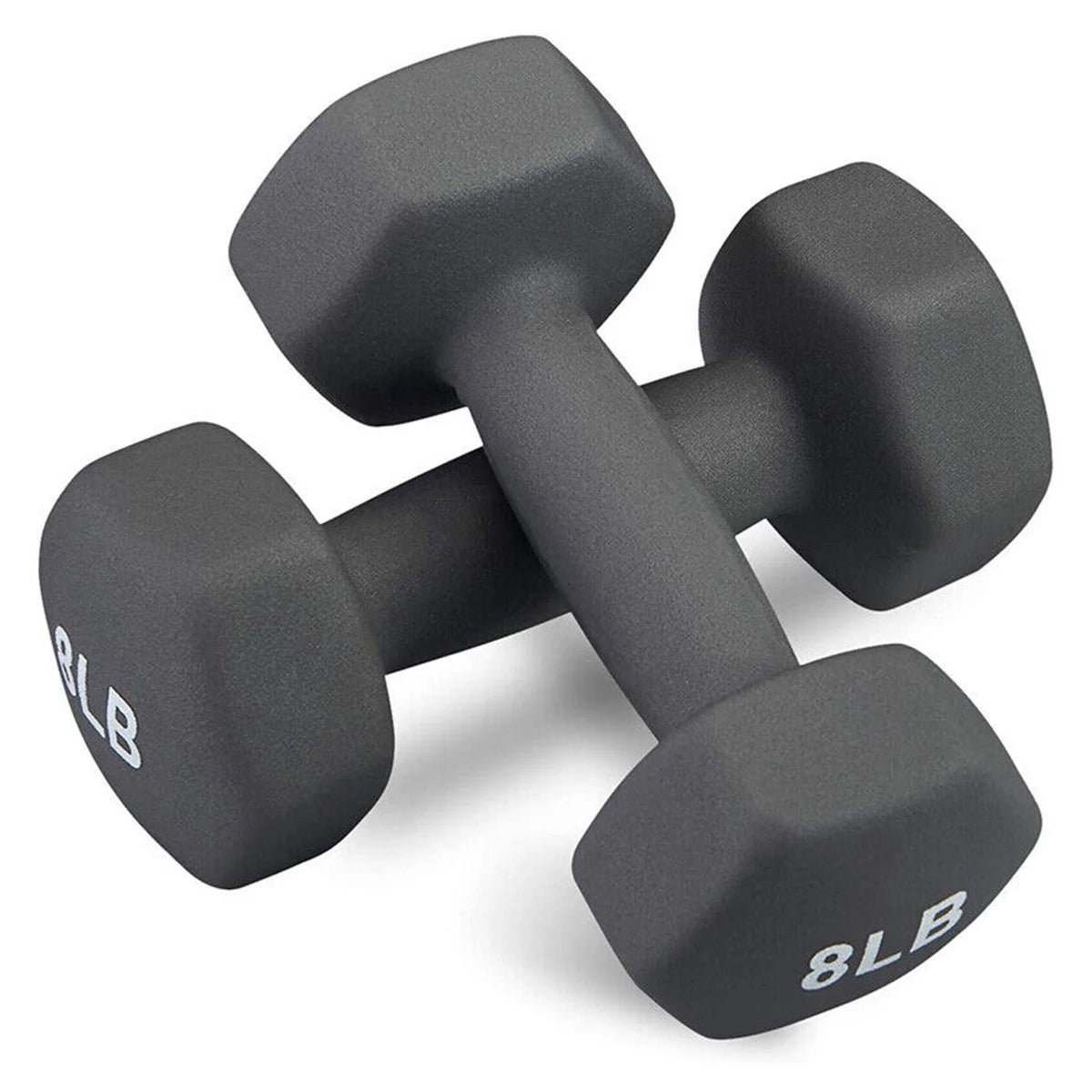 8lb Hex Neoprene Dumbbells Set of 2 J2109
