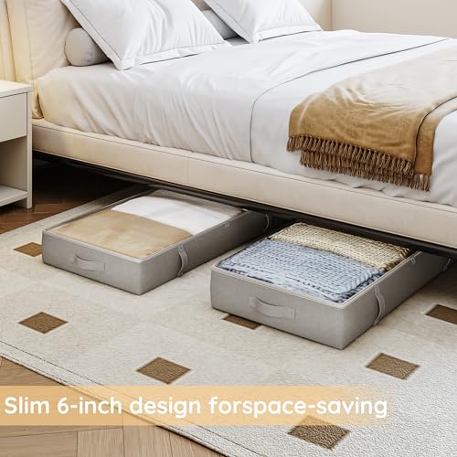 Beige 2-Pack Under Bed Storage Containers B808