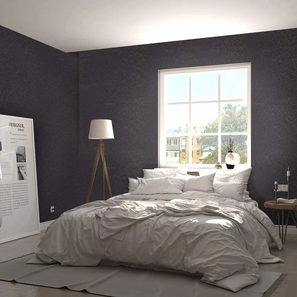 Black Peel and Stick Silk Wallpaper L801