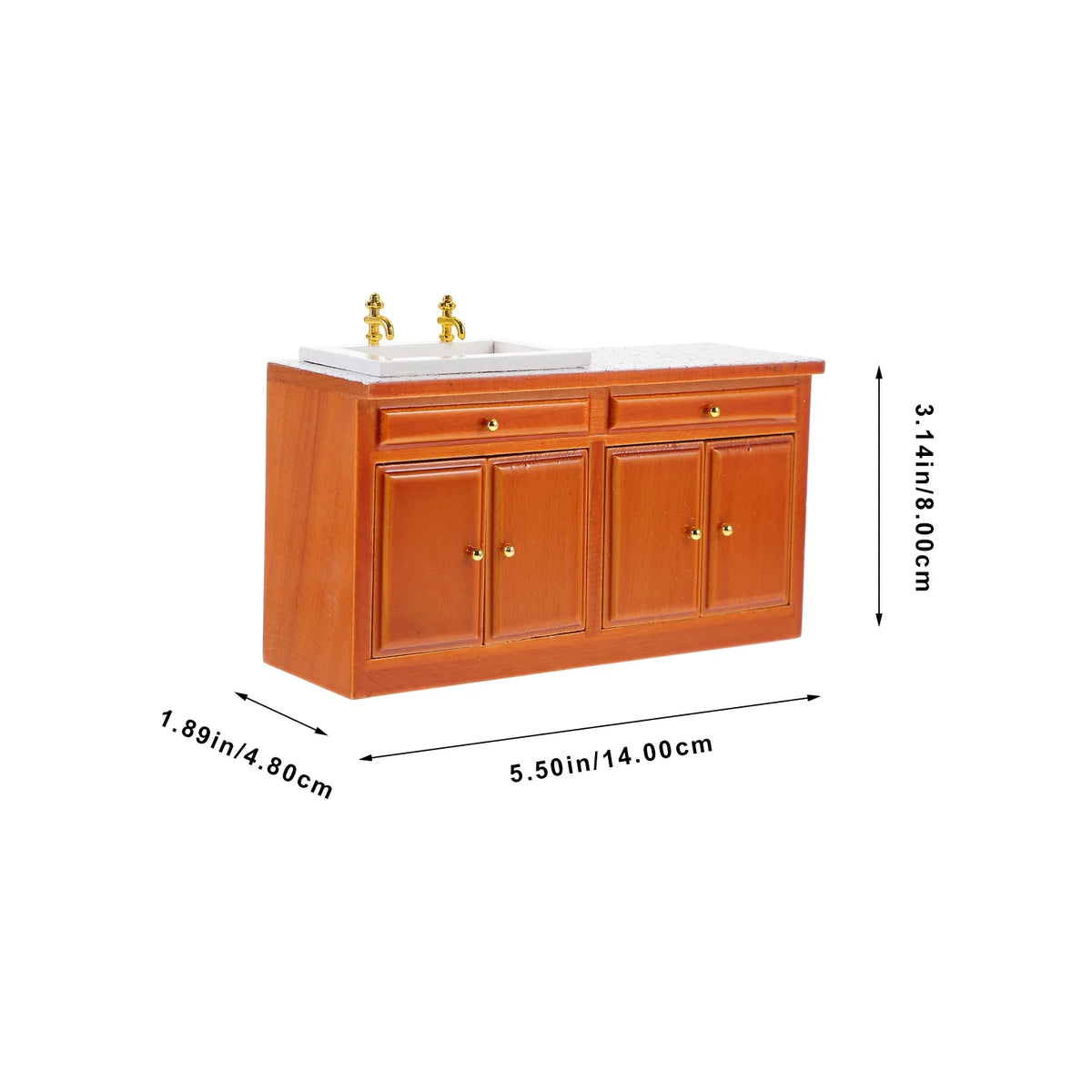 Vintage Mini Wood Dollhouse Sink Furniture Decor P5267