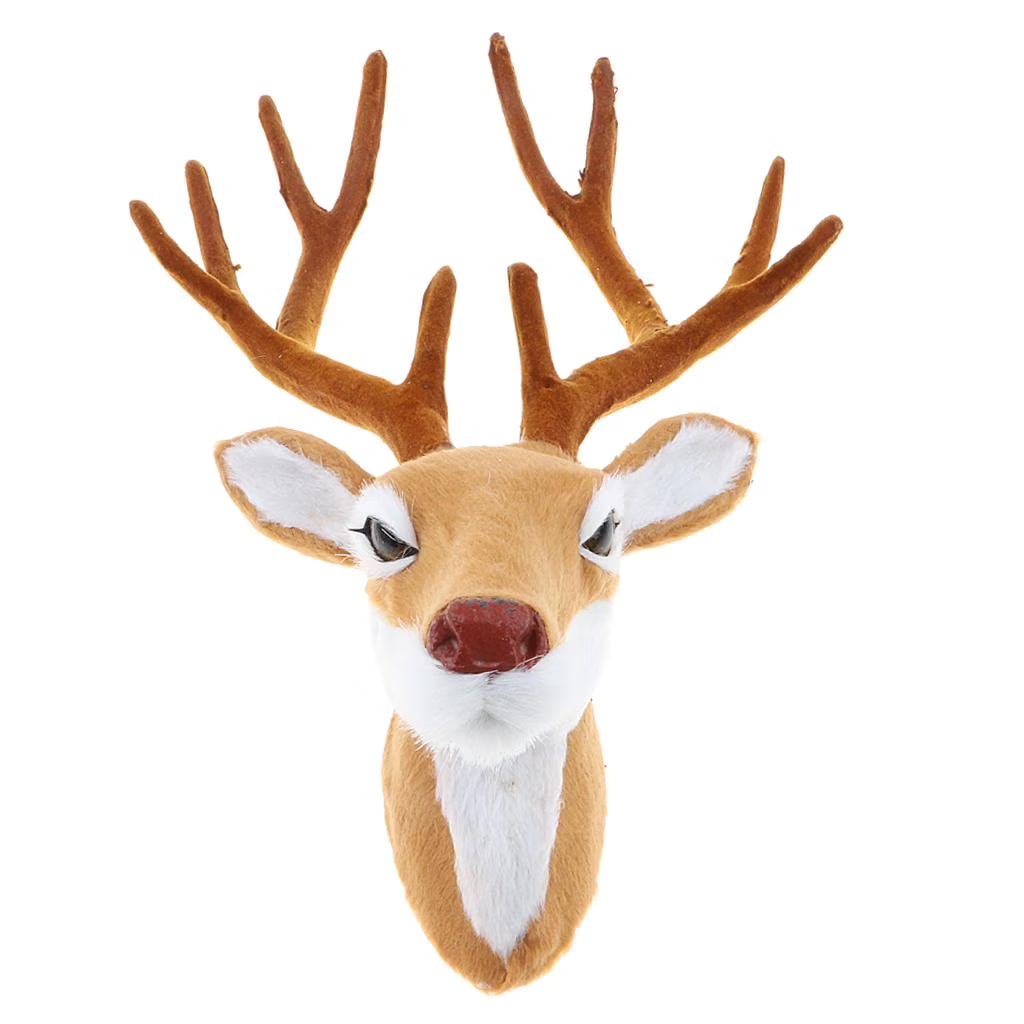 Stuffed Deer Head Wall Hanging Decor M861428
