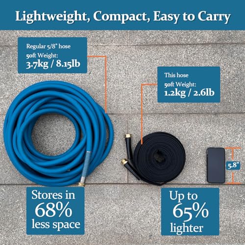 50ft TPE Garden Hose with Brass Fittings H8258