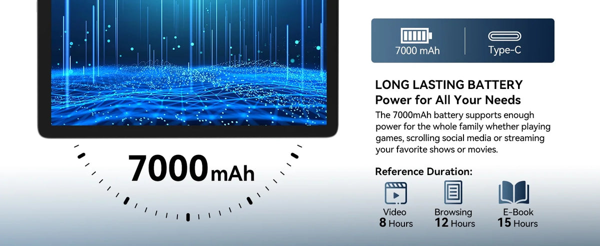 10.1 inch 128GB Android 12 Tablet with Keyboard J804110
