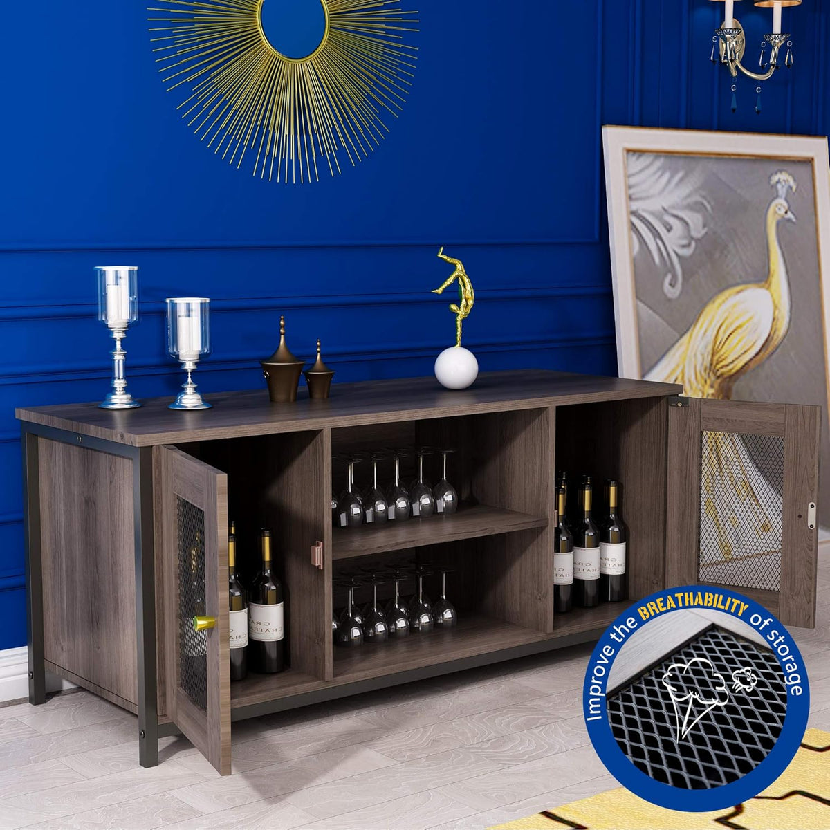 46 inch Entertainment Center Stand with Storage X610138