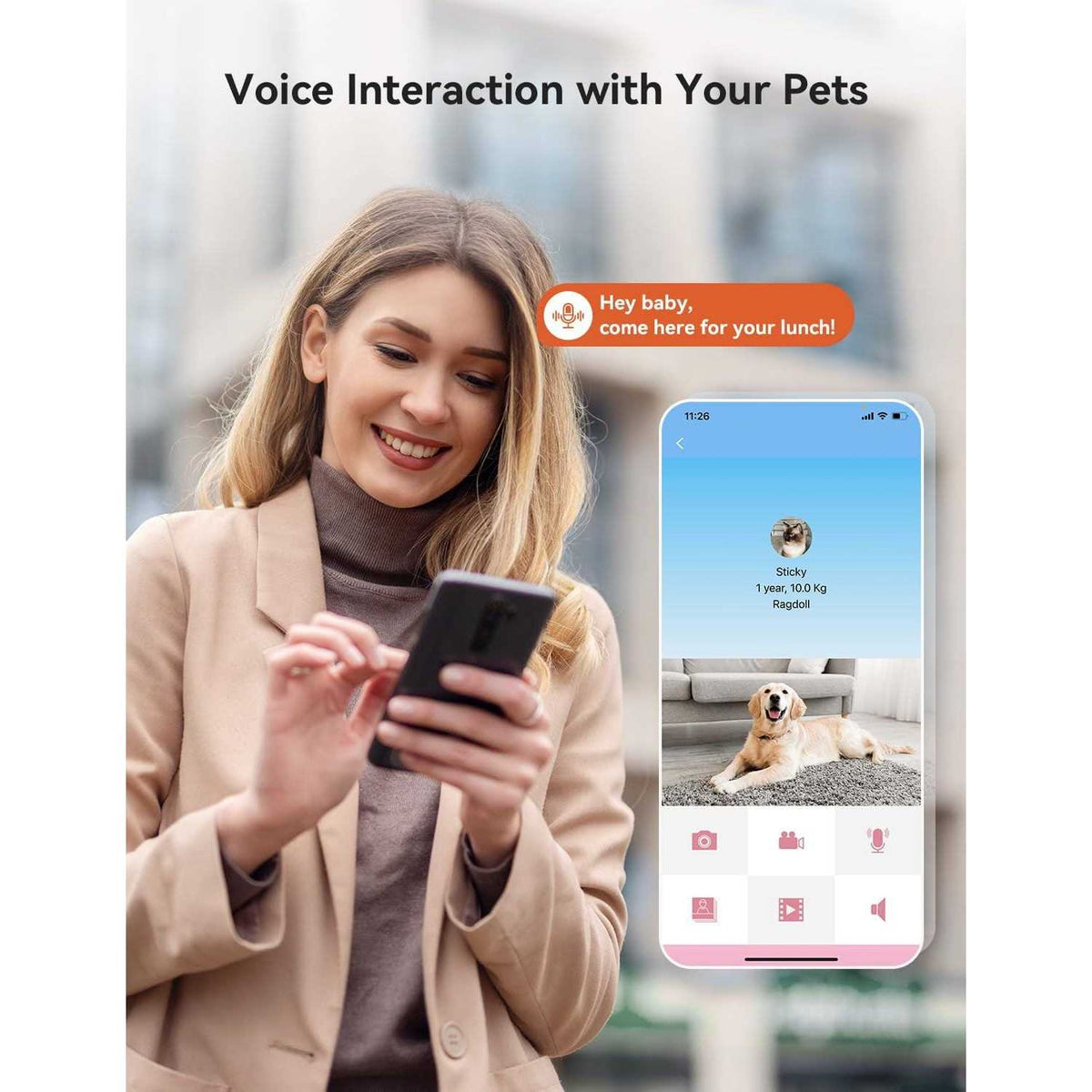 Automatic Cat Dog Feeder with Camera J92814