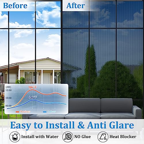 Black 23.6x78.7in Window Film H535535