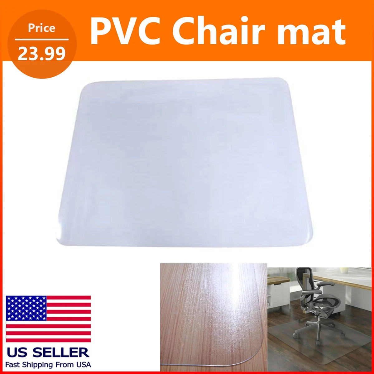 48" x 36" Chair Mat for Carpet Y3901