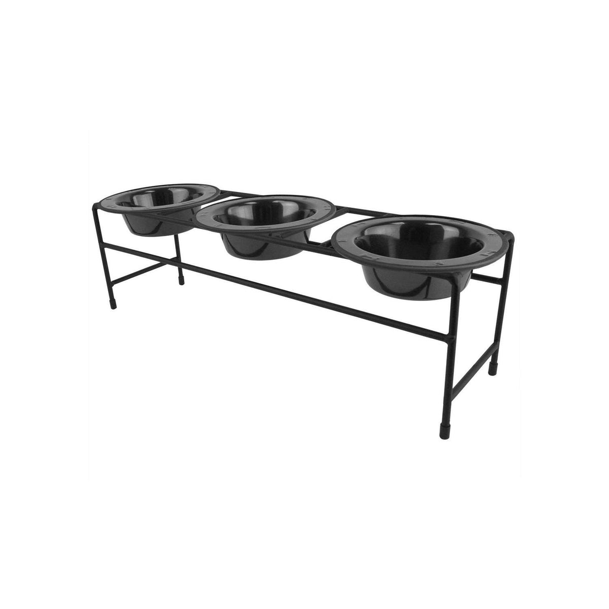Triple Diner Feeder with Stainless Steel Dog Bowls D90977