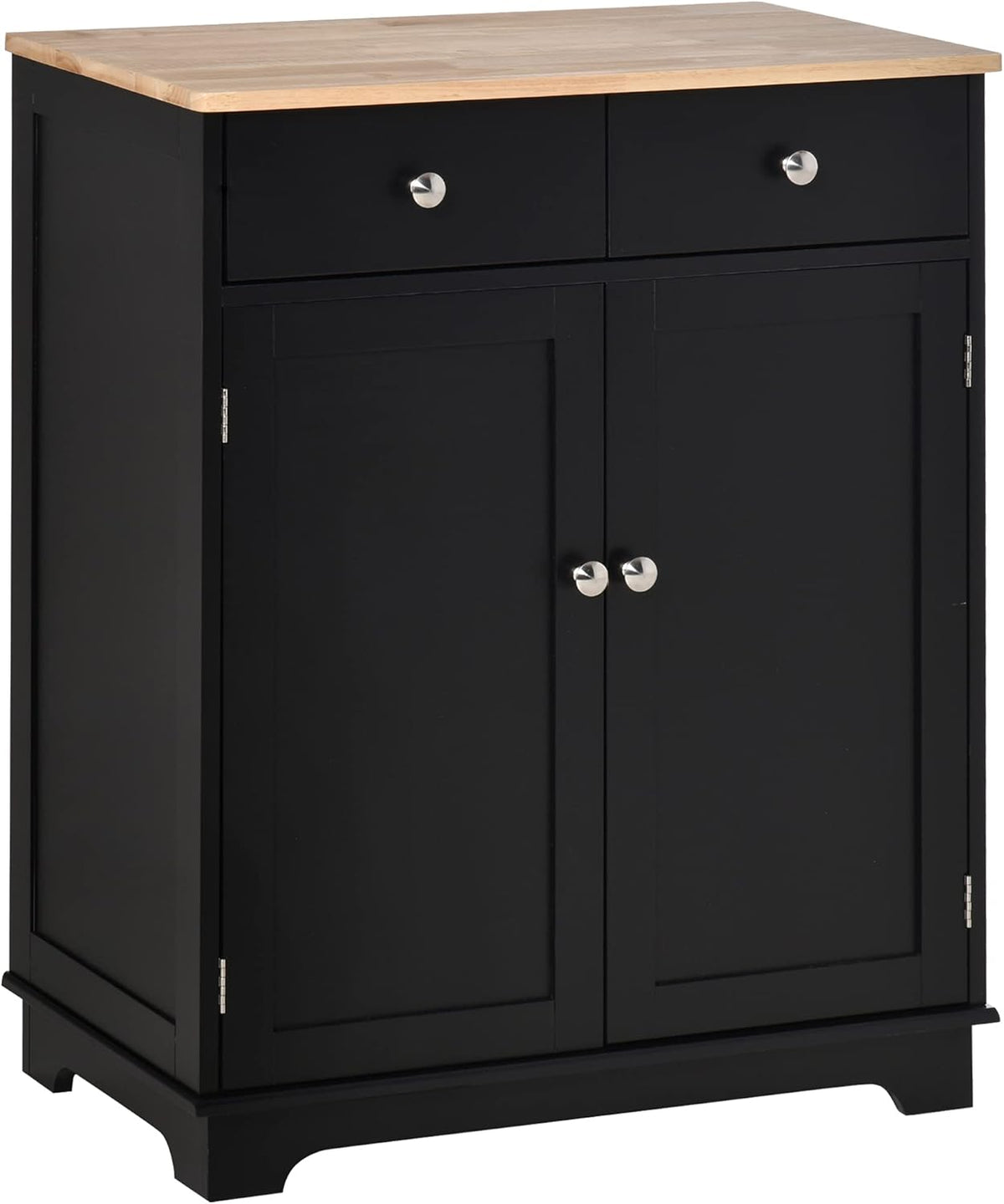 White Kitchen Sideboard Storage Cabinet with Drawer W744413