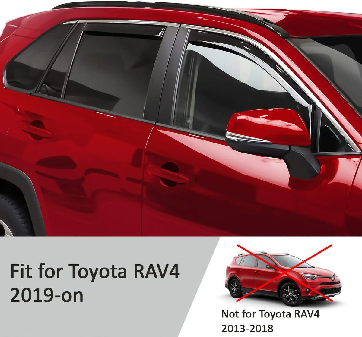 4 Pieces Rain Guards for Toyota RAV4 A3294