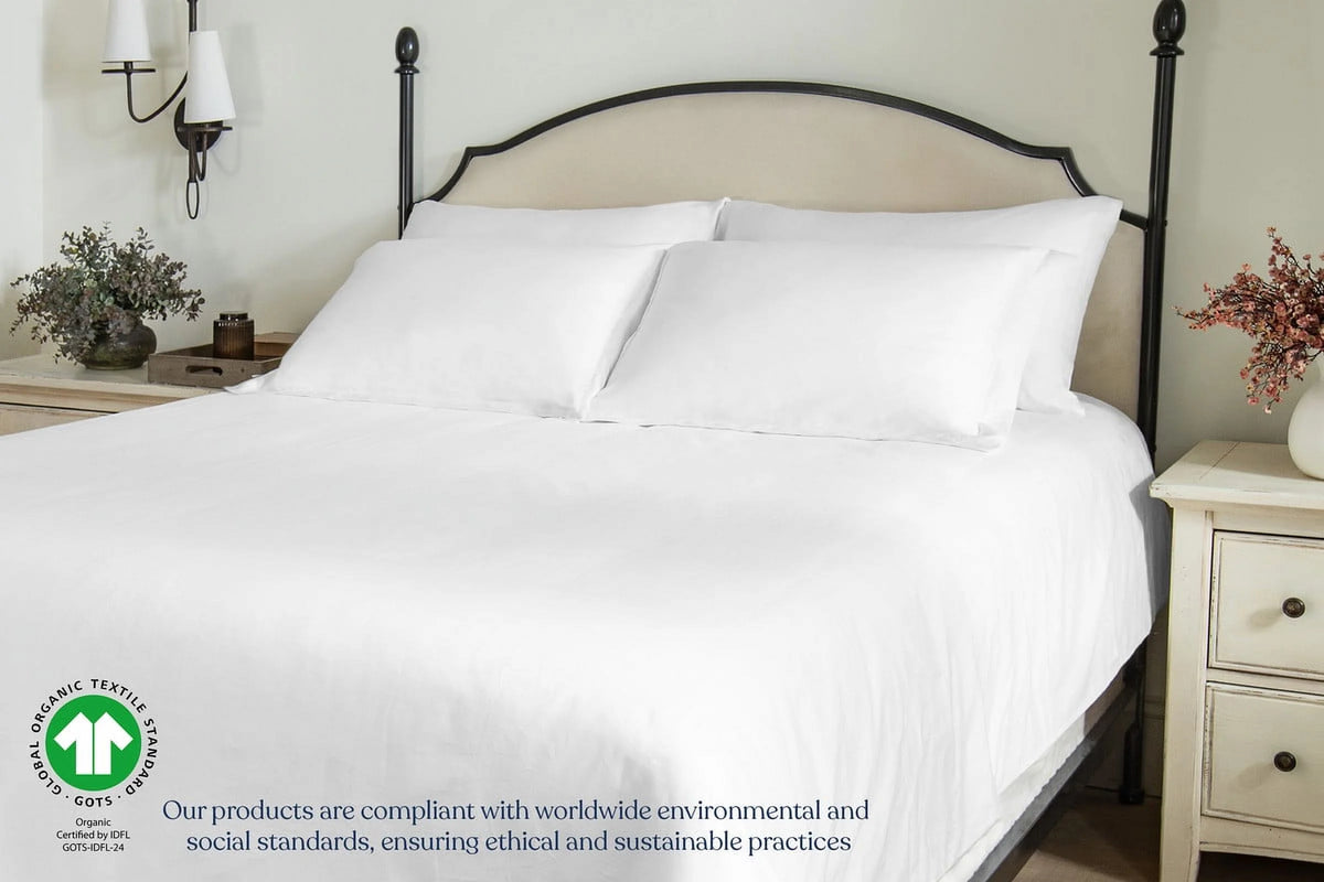 100% Organic Cotton Full Flat Sheet F868
