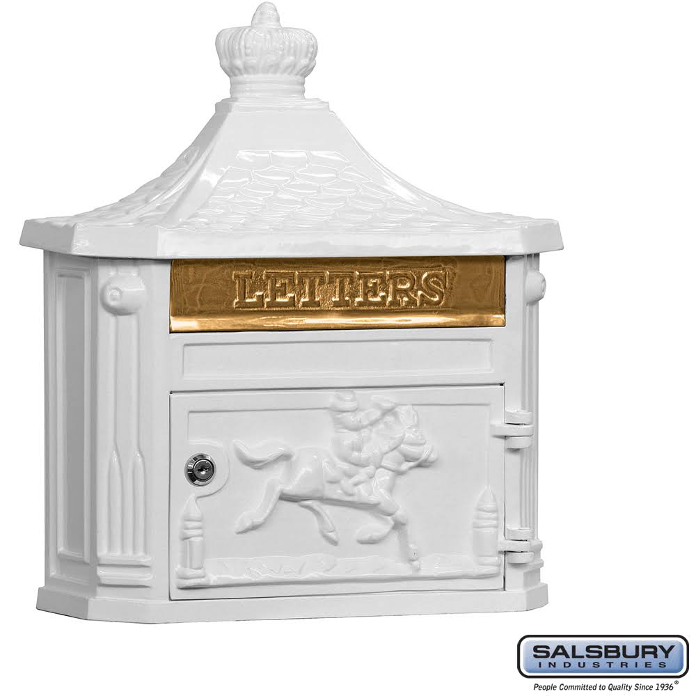 White Surface Mounted Mailbox X2135