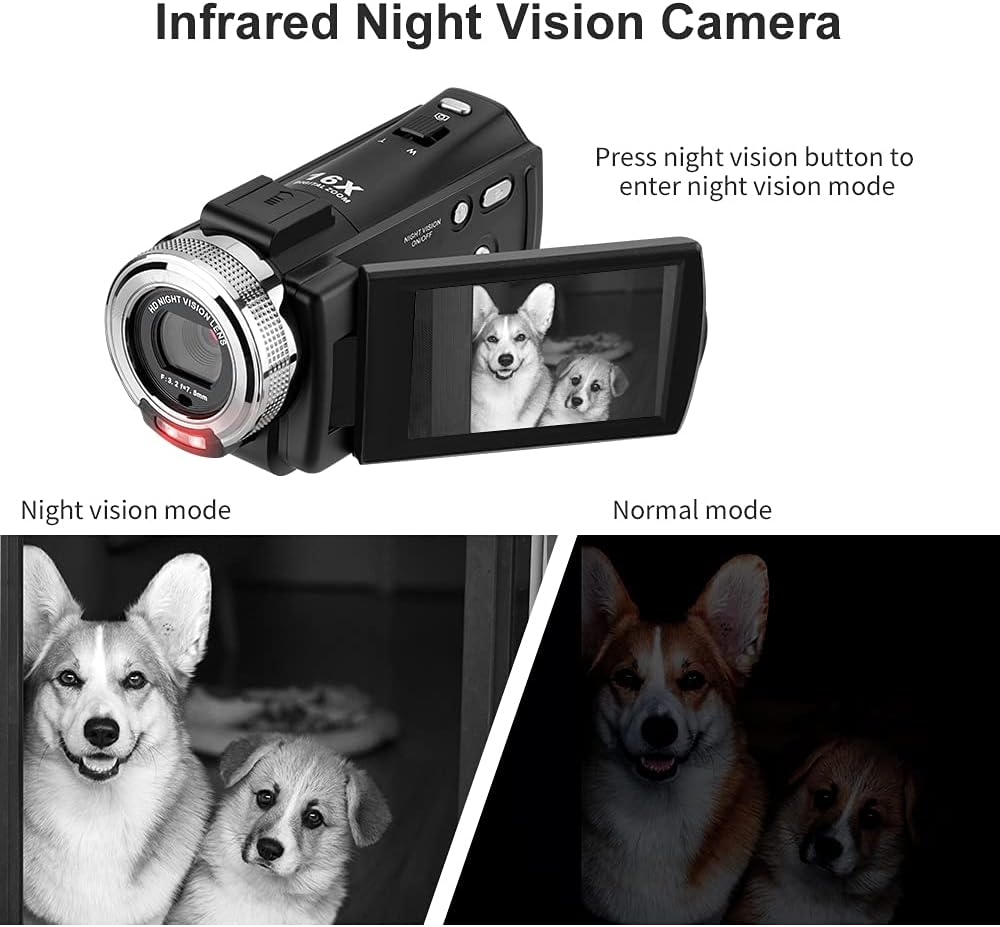 1080P Digital Camcorder with IR Night Vision Light D1415