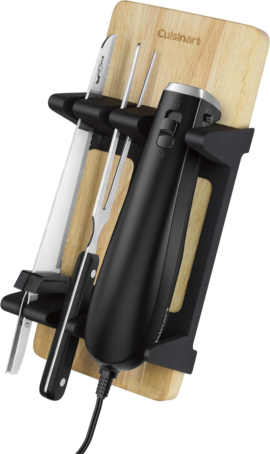 Stainless Steel Black Electric Knife with Cutting Board G151417