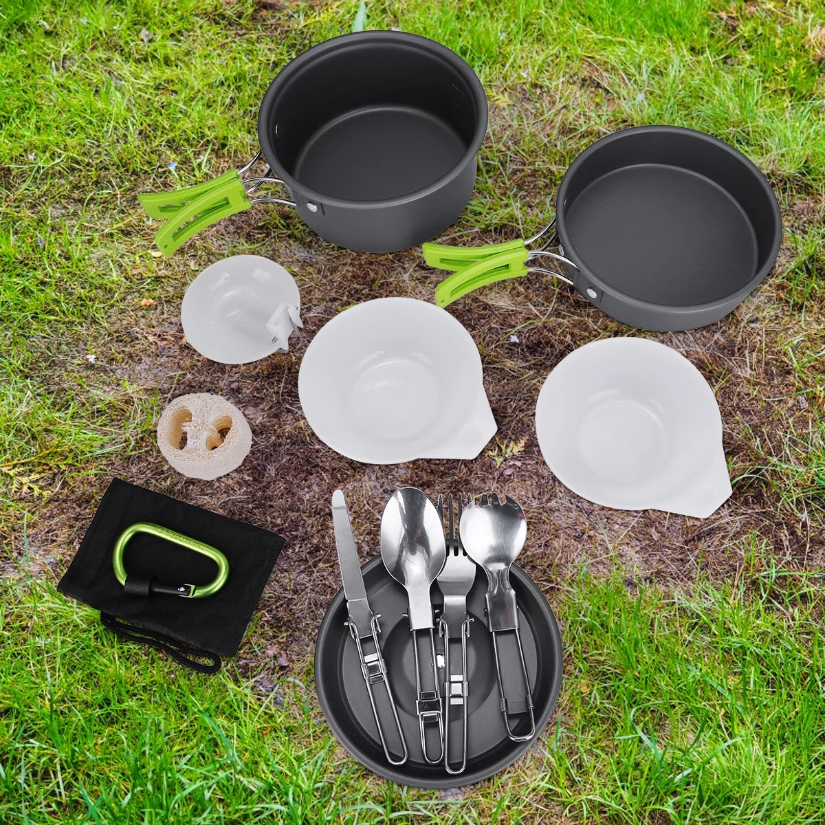 15 Pcs Non Stick Camping Cookware Set B7544