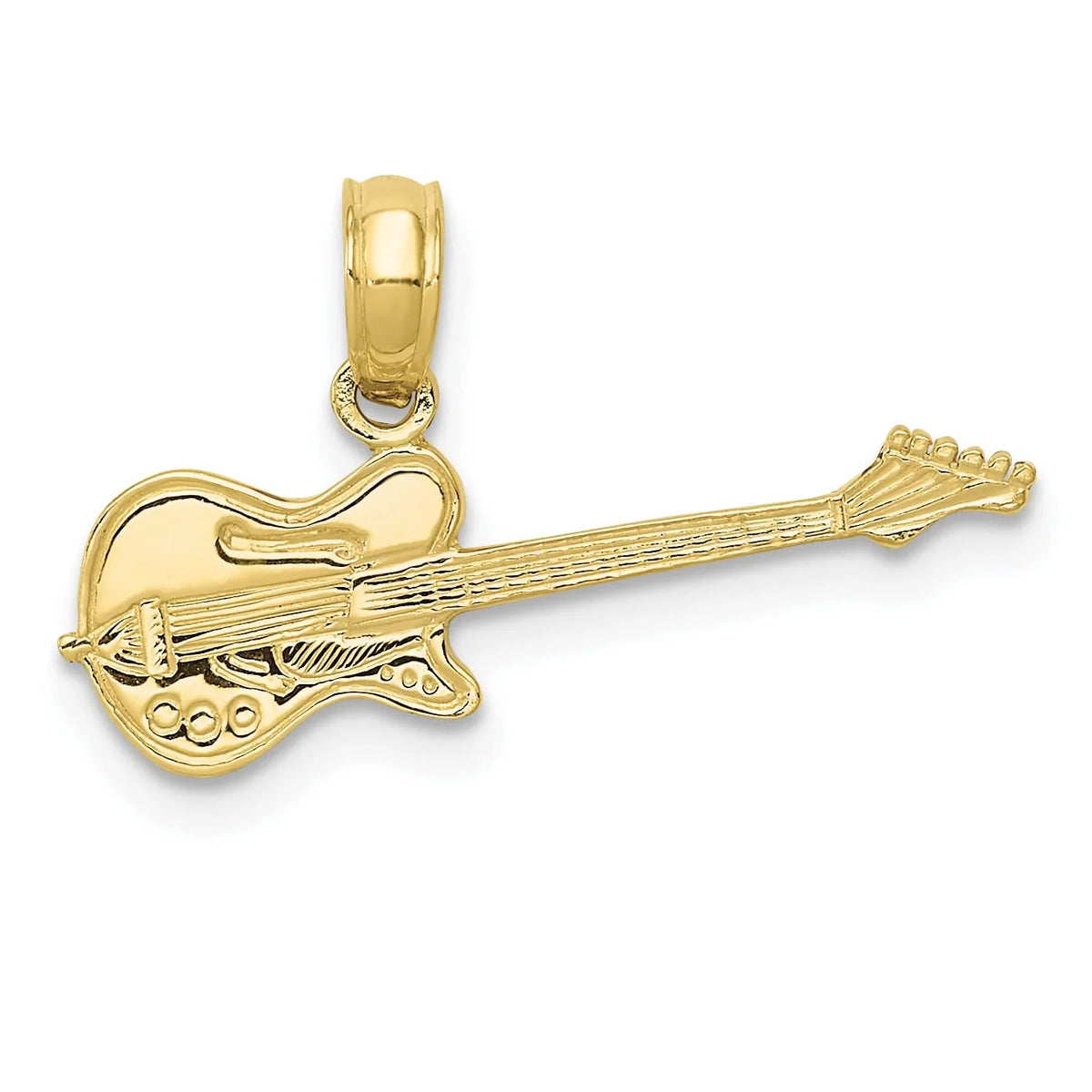 10K Yellow Gold Electric Guitar Pendant V196