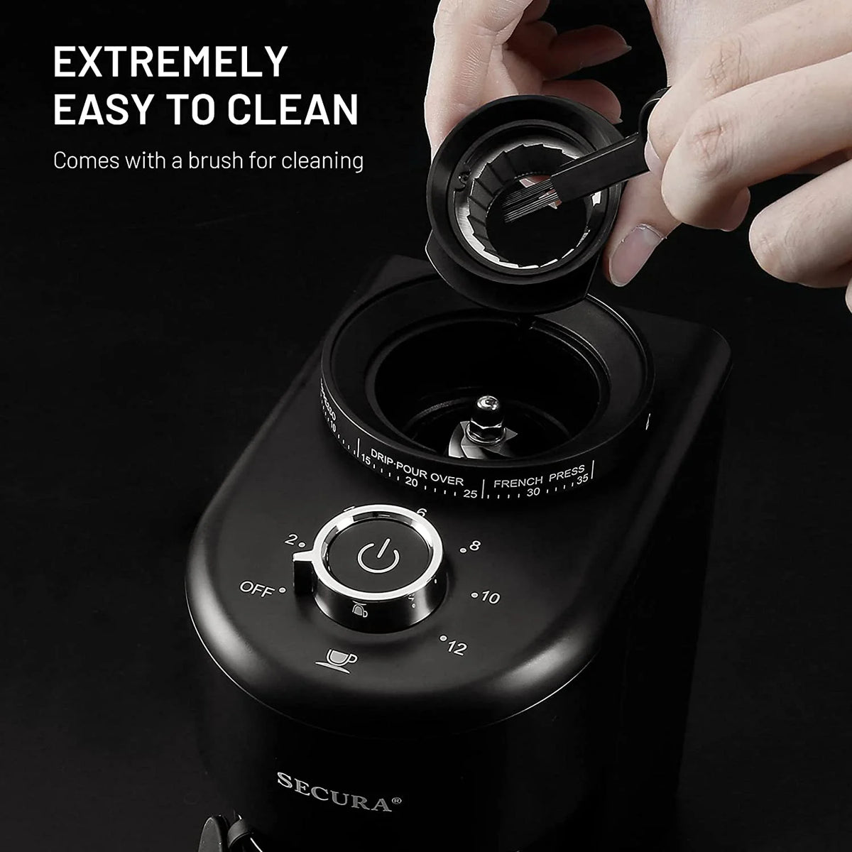 Conical Burr Coffee Grinder with 35 Grind Settings M27984