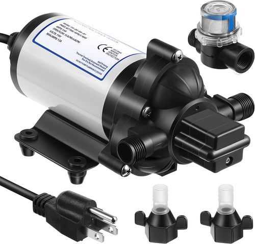 115V Self Priming Water Pressure Diaphragm Pump 4 Gpm 45 Psi G93253