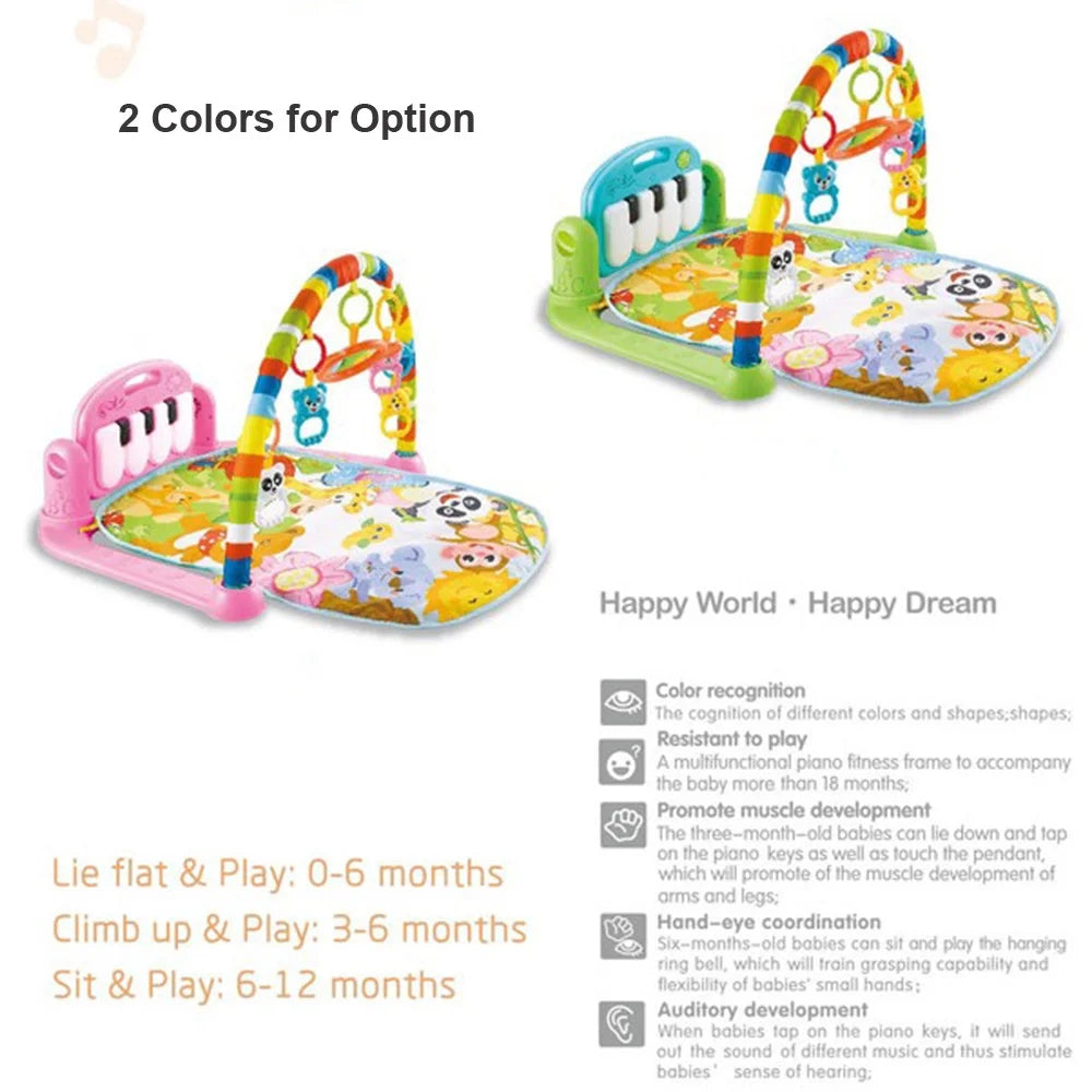 Playmat Kick and Play Piano Gym with Hanging Mirror Y20110
