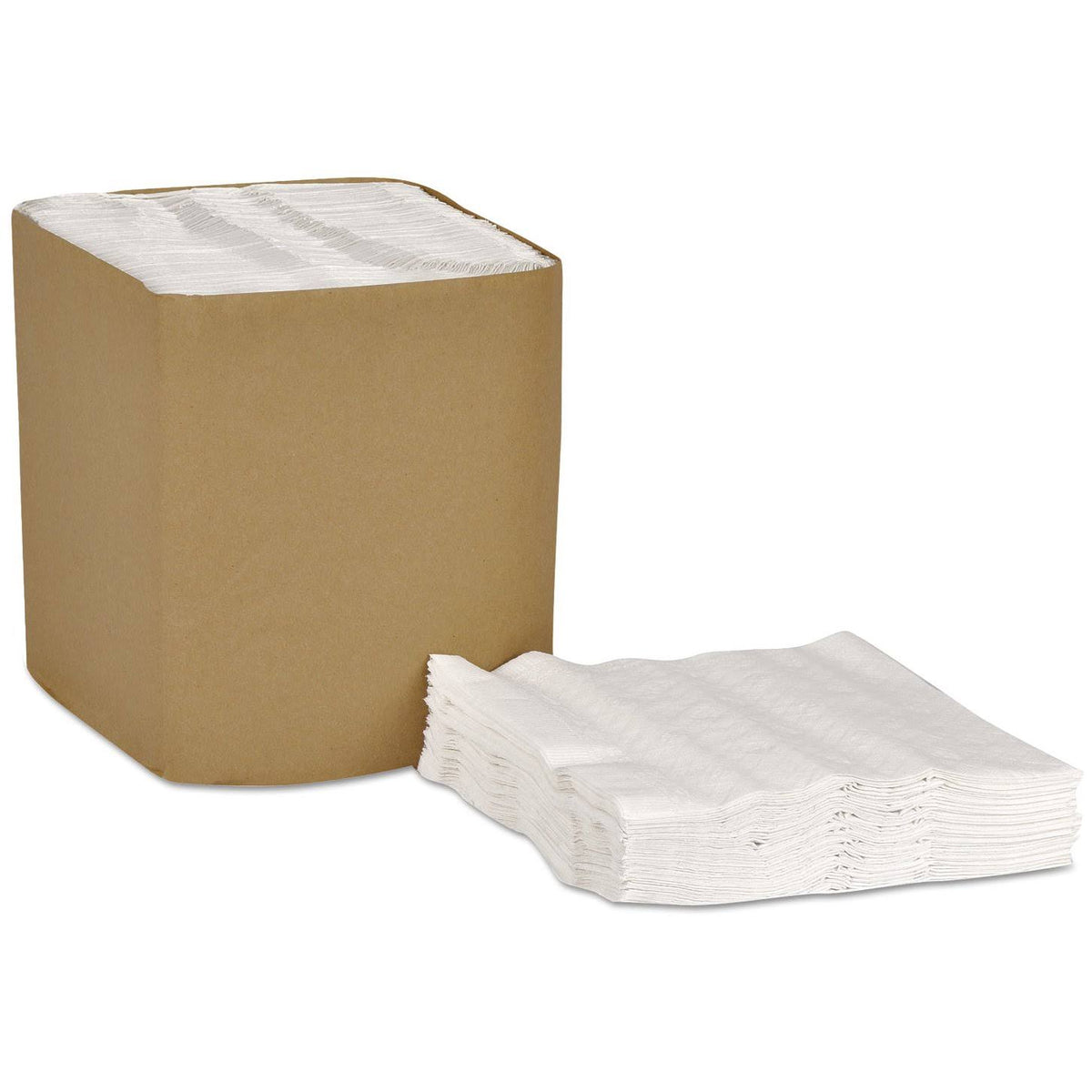 White 1/8 Fold 1-Ply Dinner Napkins W401