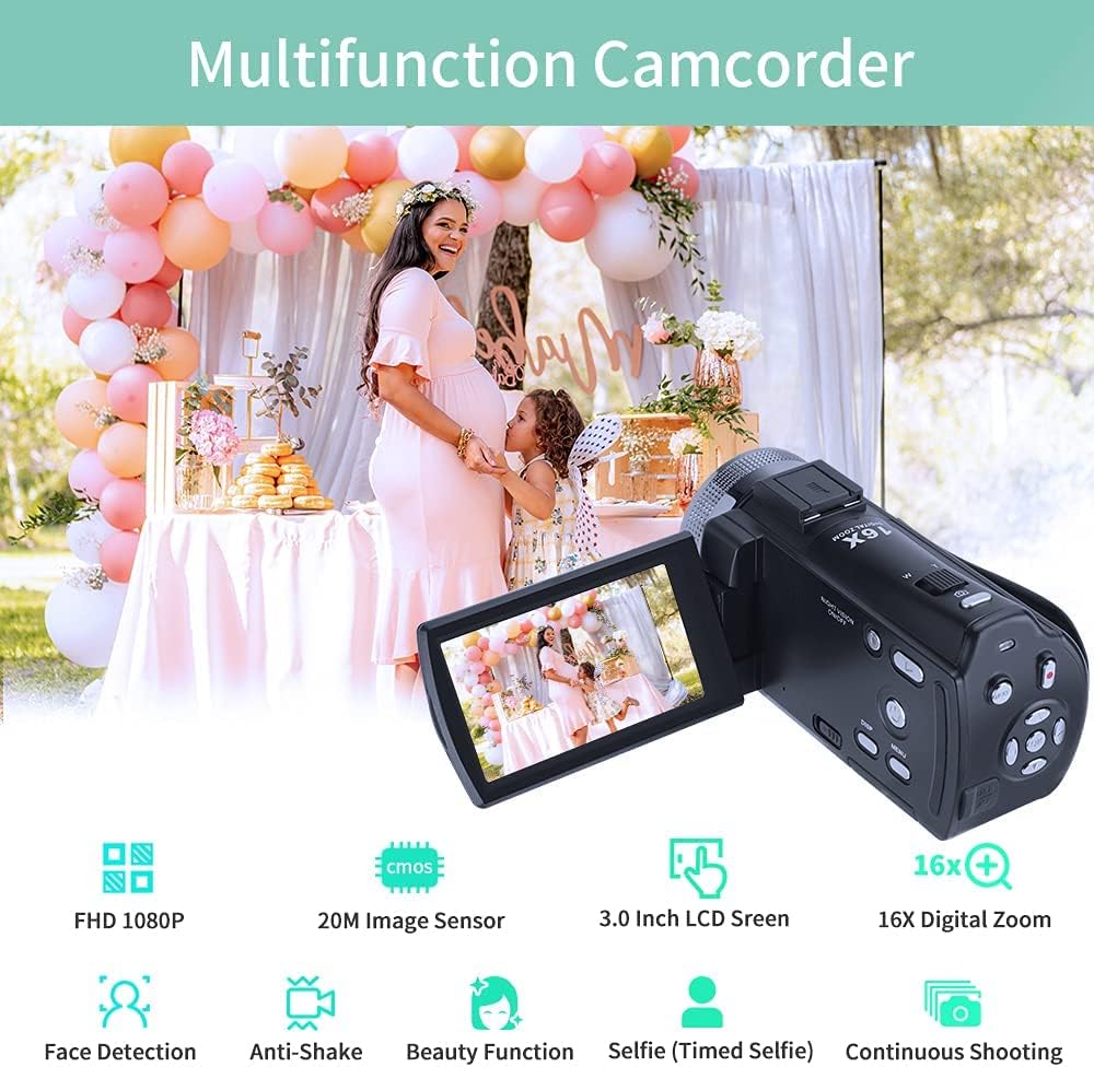 1080P Digital Camcorder with IR Night Vision Light D1415