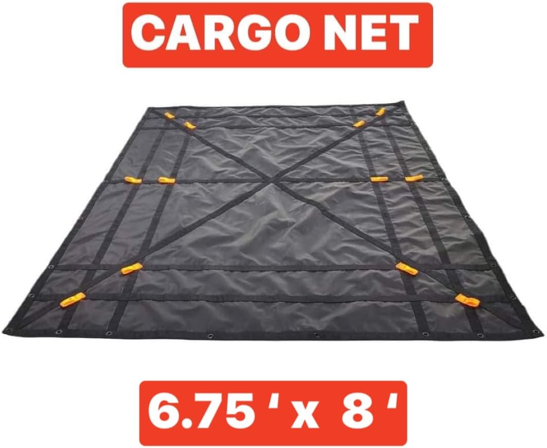 Waterproof Heavy Duty Truck Bed Cargo Net ( 6.75' x 8') N5779