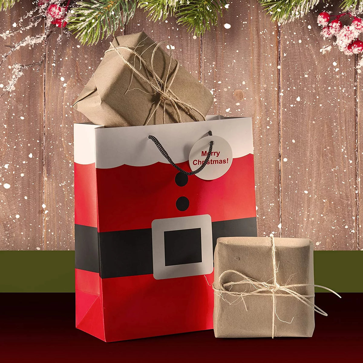 Christmas Gift Bags 12 Piece Pack with Handles F704