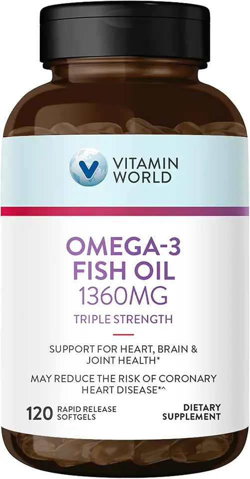 Triple Strength Omega 3 Fish Oil 1360 mg 120 Softgels H898406