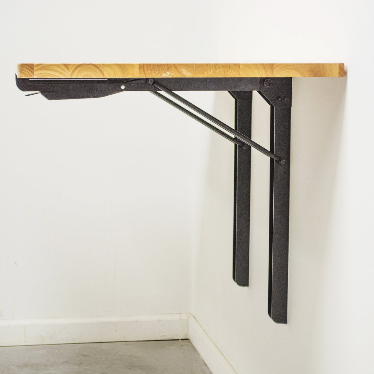 Wall Mounted Folding Steel Hardwood Workbench V100083