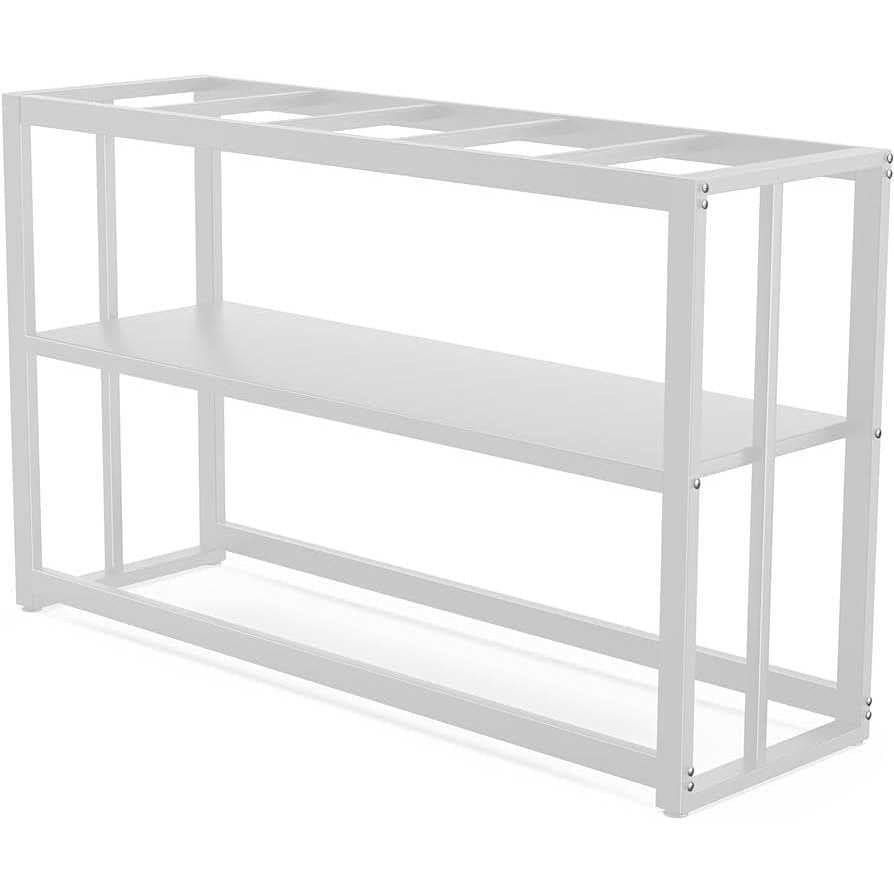 White Metal Aquarium Stand 55-75 Gallon F842697