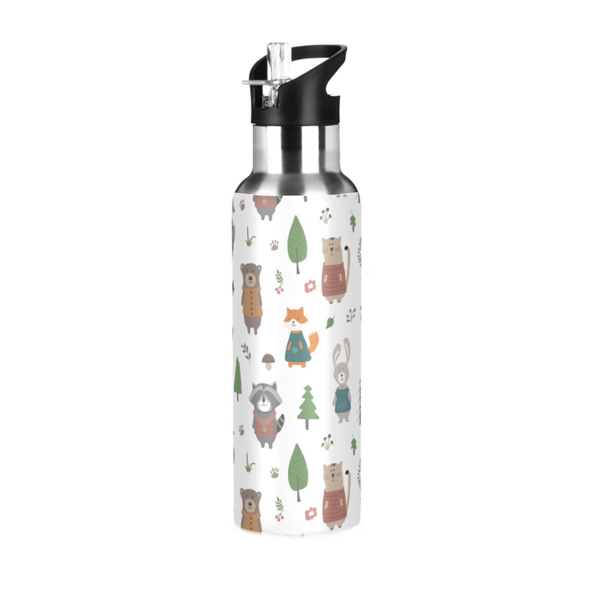 20 oz Insulated Stainless Steel Kids Water Bottle with Straw Lid F965541
