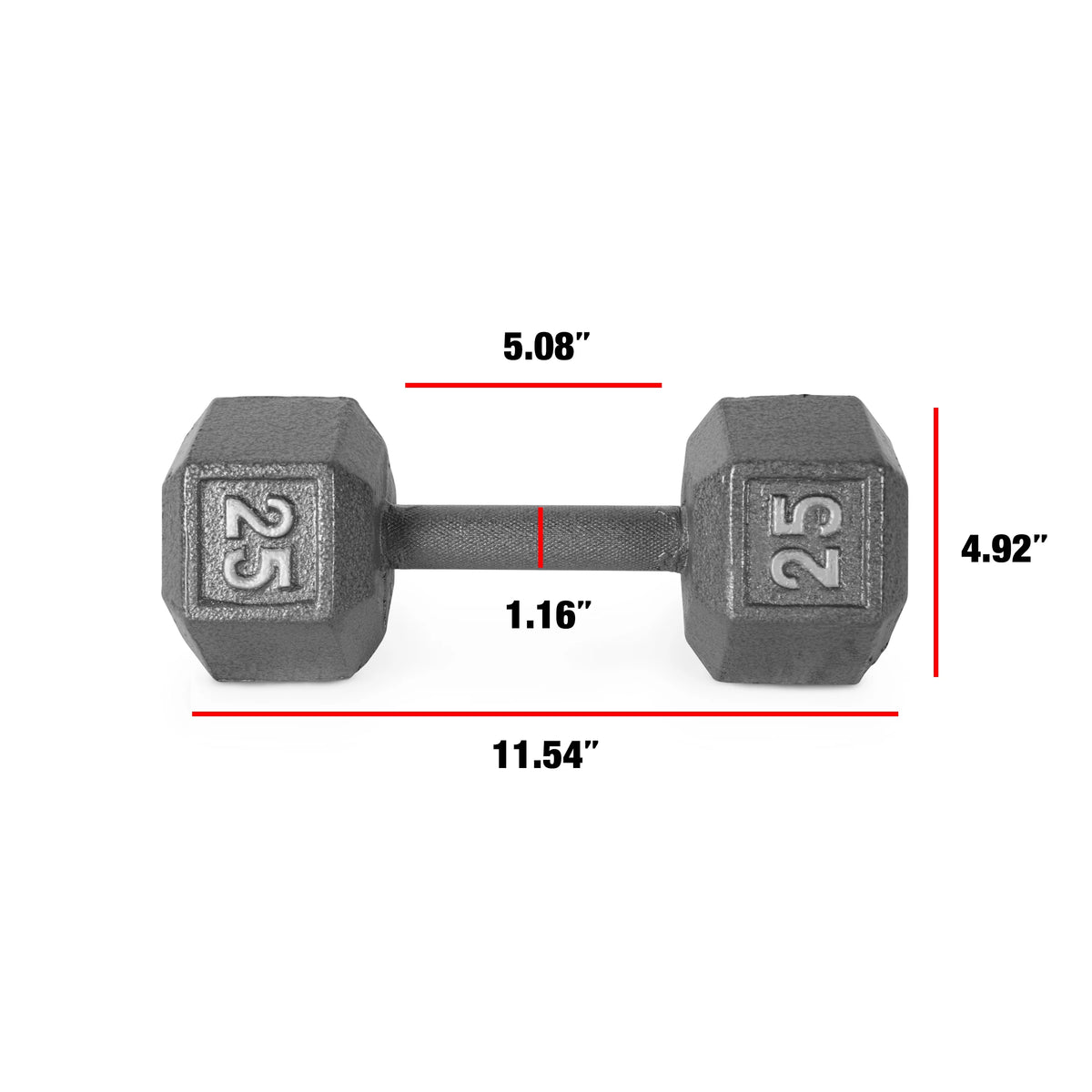 Cast Iron Dumbbell 25 Lb Pair X9441