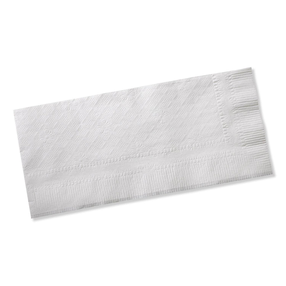 White 1/8 Fold 1-Ply Dinner Napkins W401