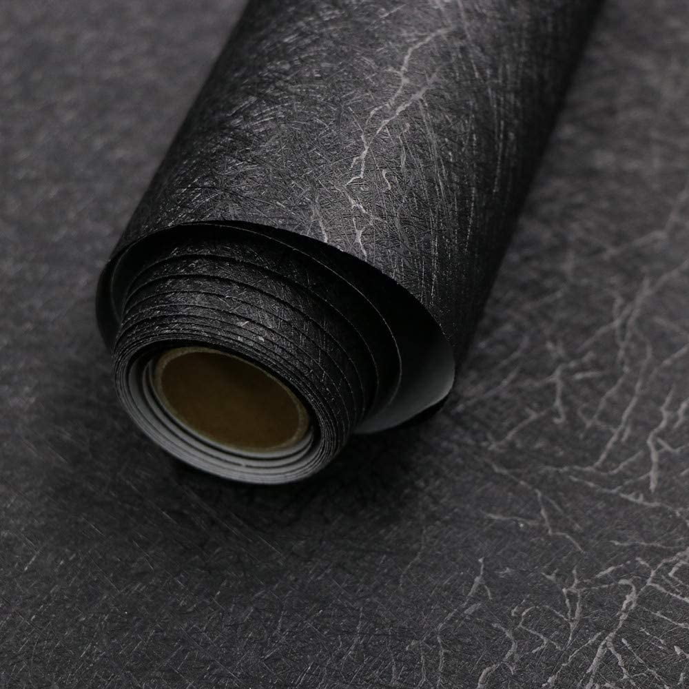 Black Peel and Stick Silk Wallpaper L801