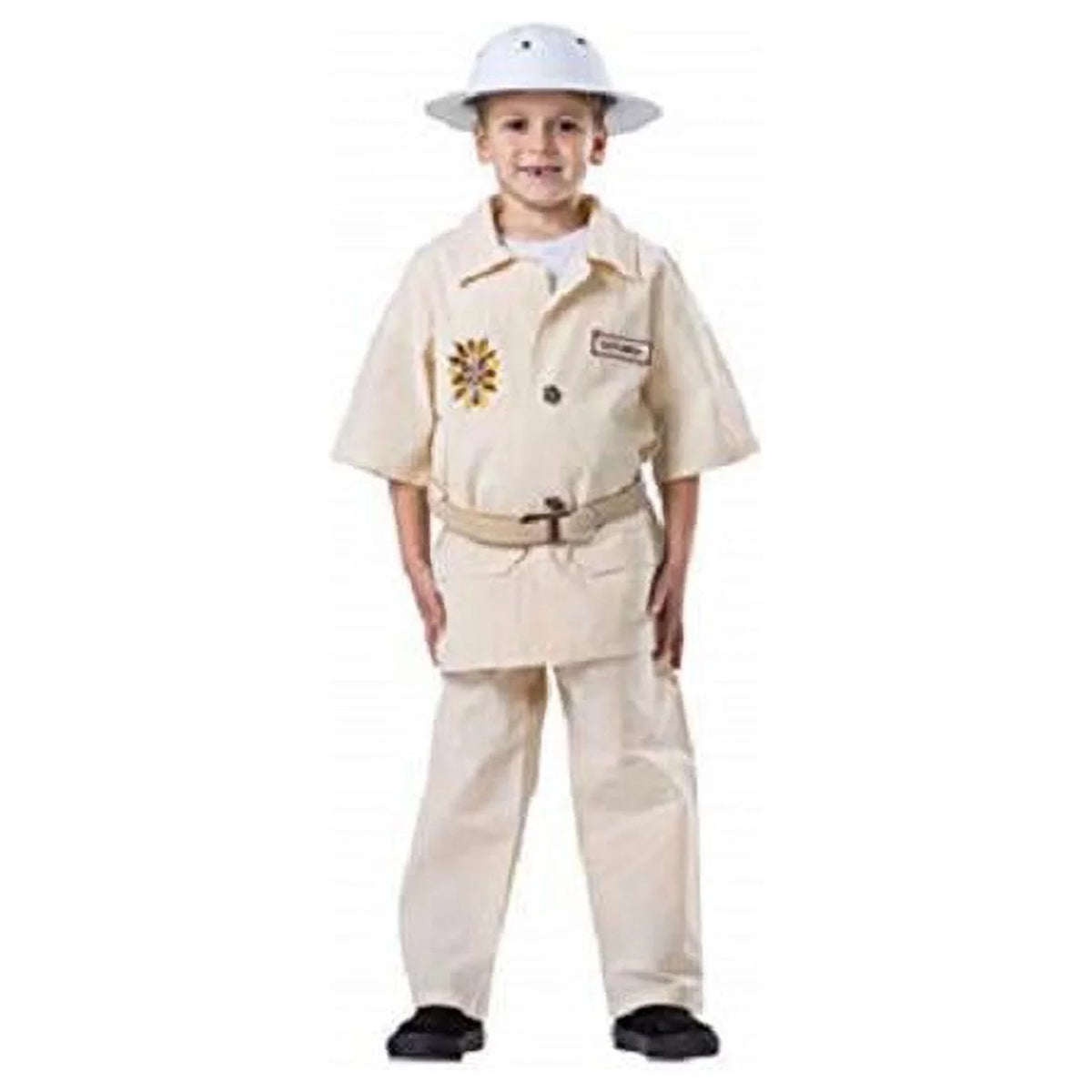 Kids Safari Explorer Shirt Pant Costume with Belt & Pith Helmet O37757