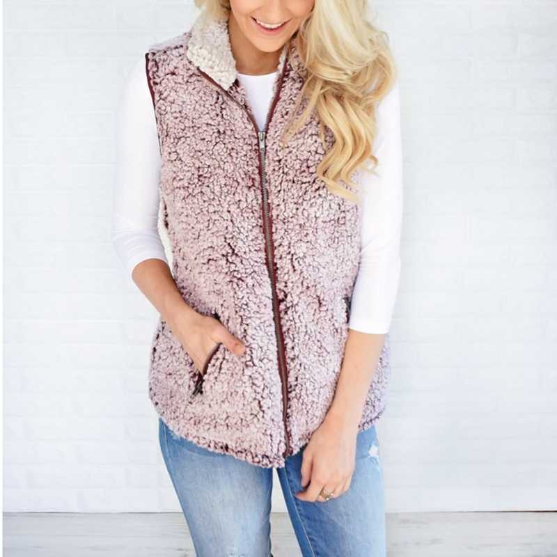 Faux Fur Sherpa Fleece Vest G264428