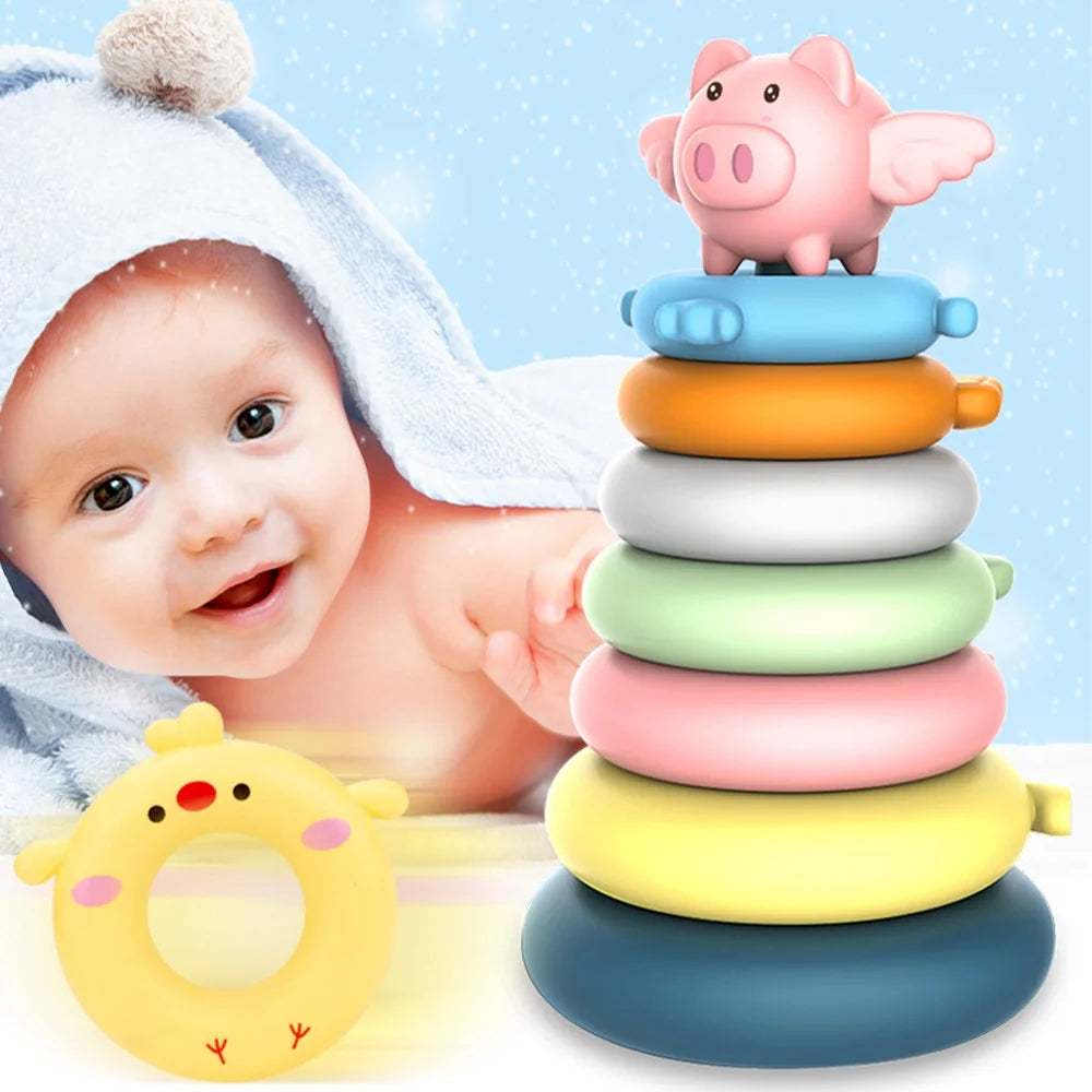 7 Pcs Soft Stacking Rings Toy M7530