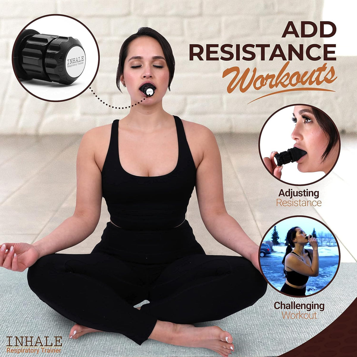 Compact Lung Exercise Device with Adjustable Resistance L293968