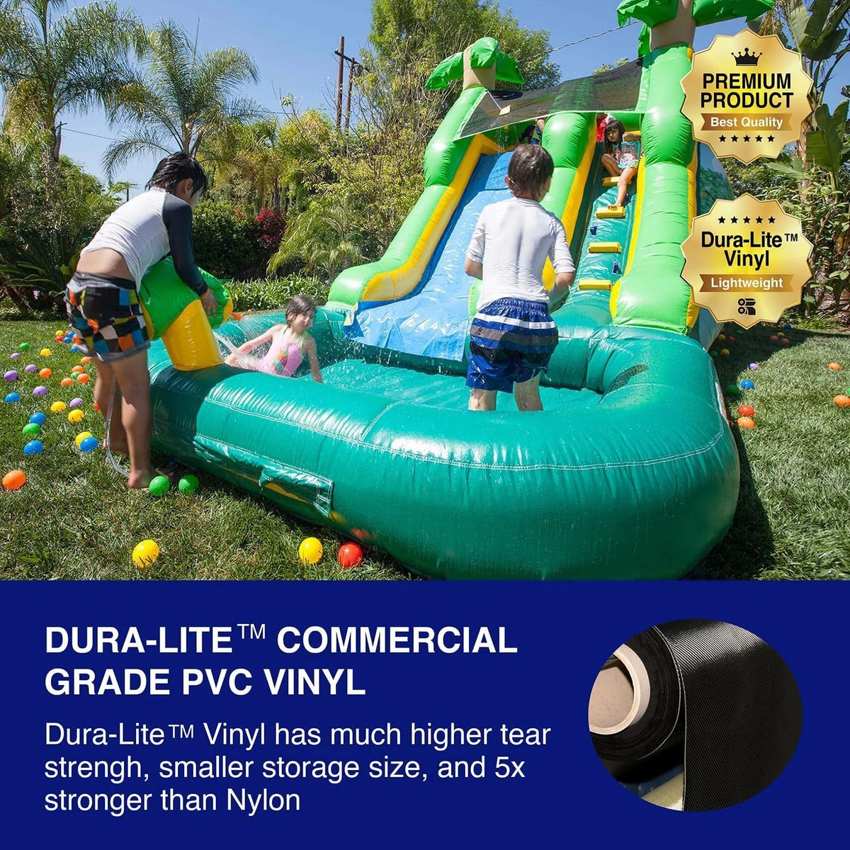 Inflatable Water Slide with Splash Pool H414