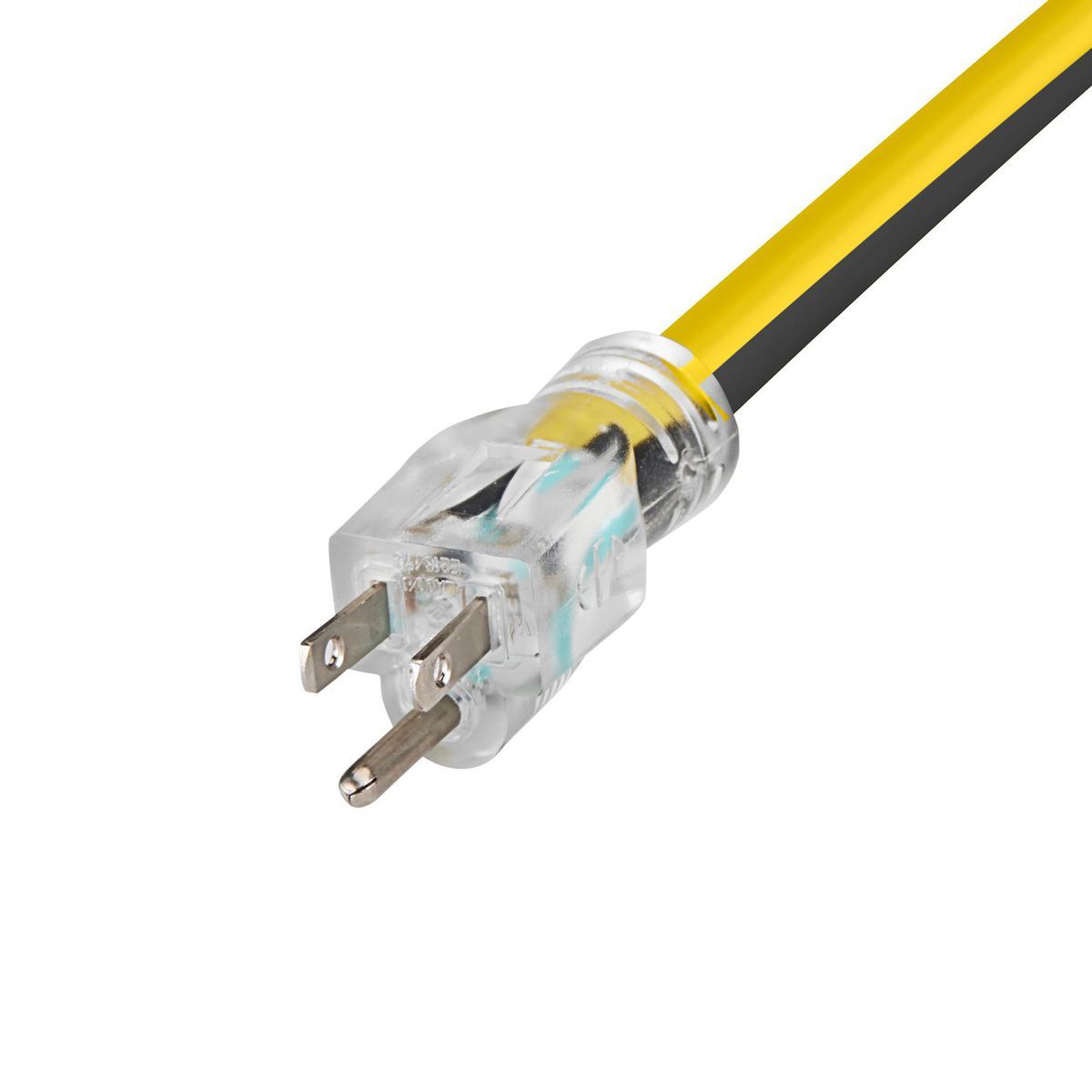 50 ft. 12/3 Gauge Multiple Outlet Extension Cord with Indicator Light, Yellow, Black J380485