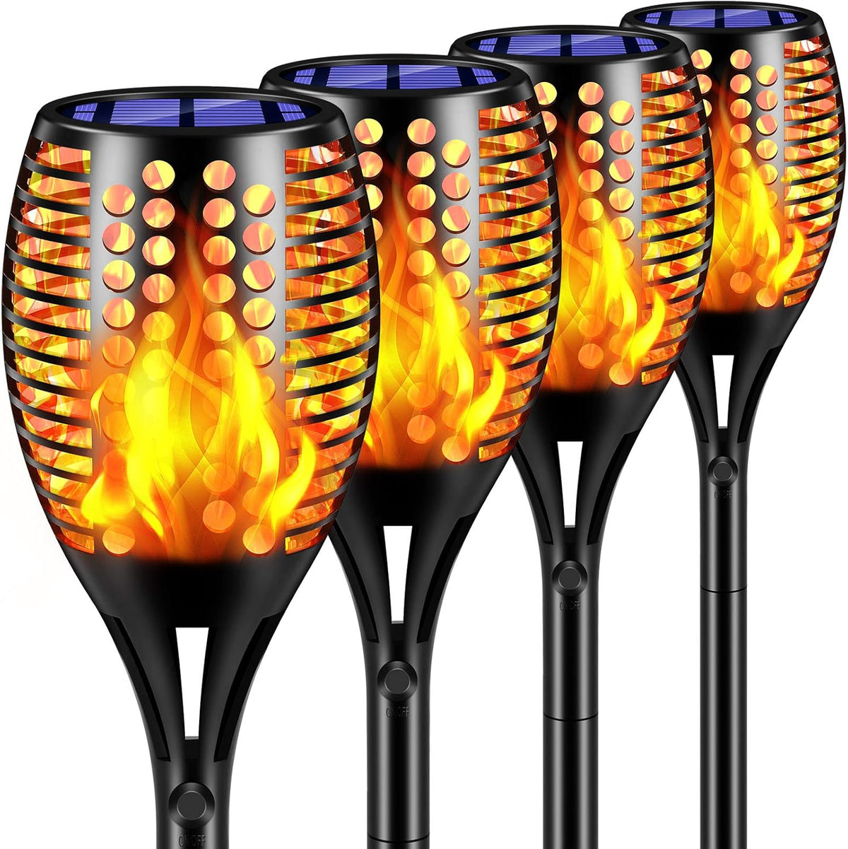 43 Waterproof Flickering Flames 96 LED Solar Lights J7033