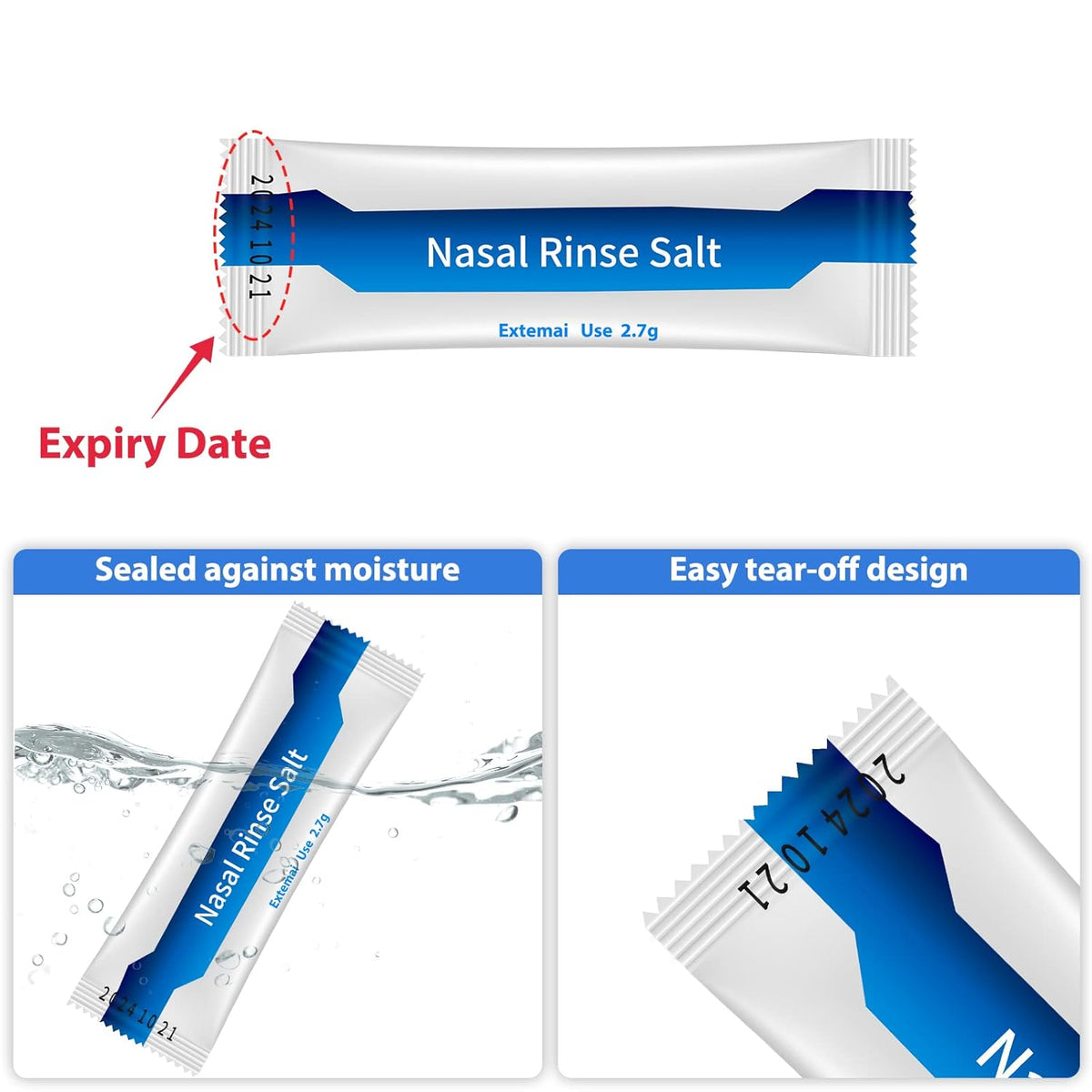 100 Saline Packets for Neti Pots Q783474