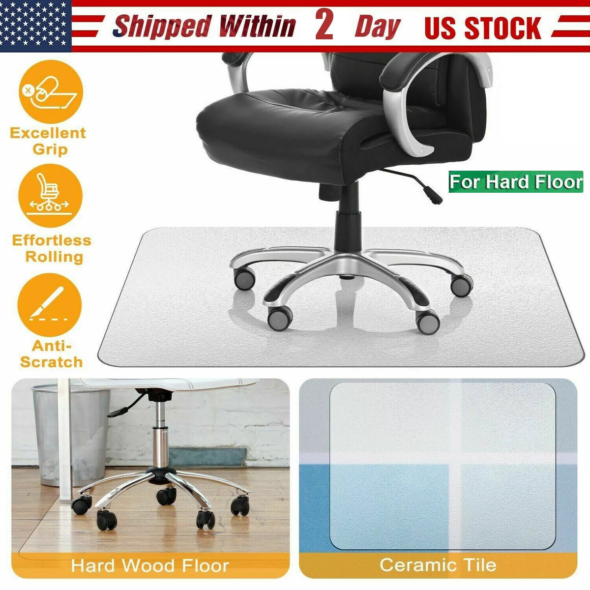 48" x 36" Chair Mat for Carpet Y3901