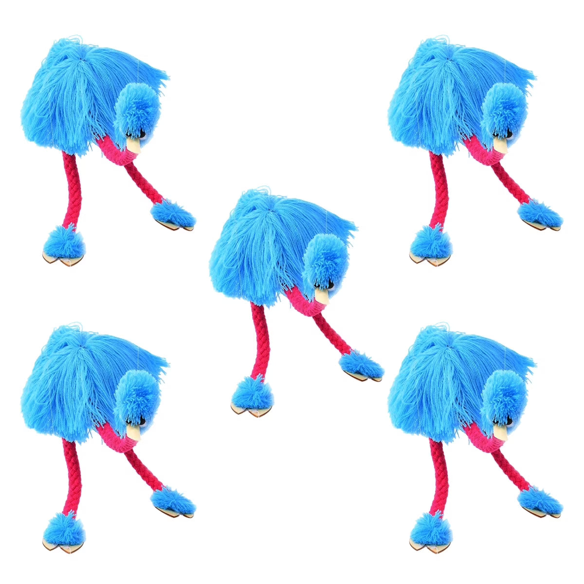 Sky-blue Plush Ostrich Marionette Toy L681