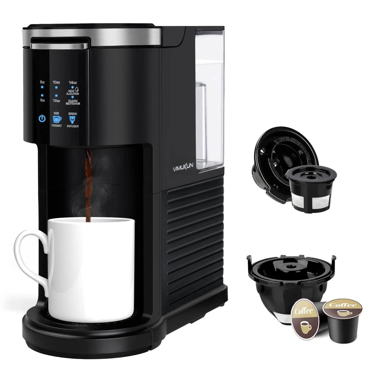 Single Serve Coffee Maker with 40 oz Removable Water Reservoir Z159