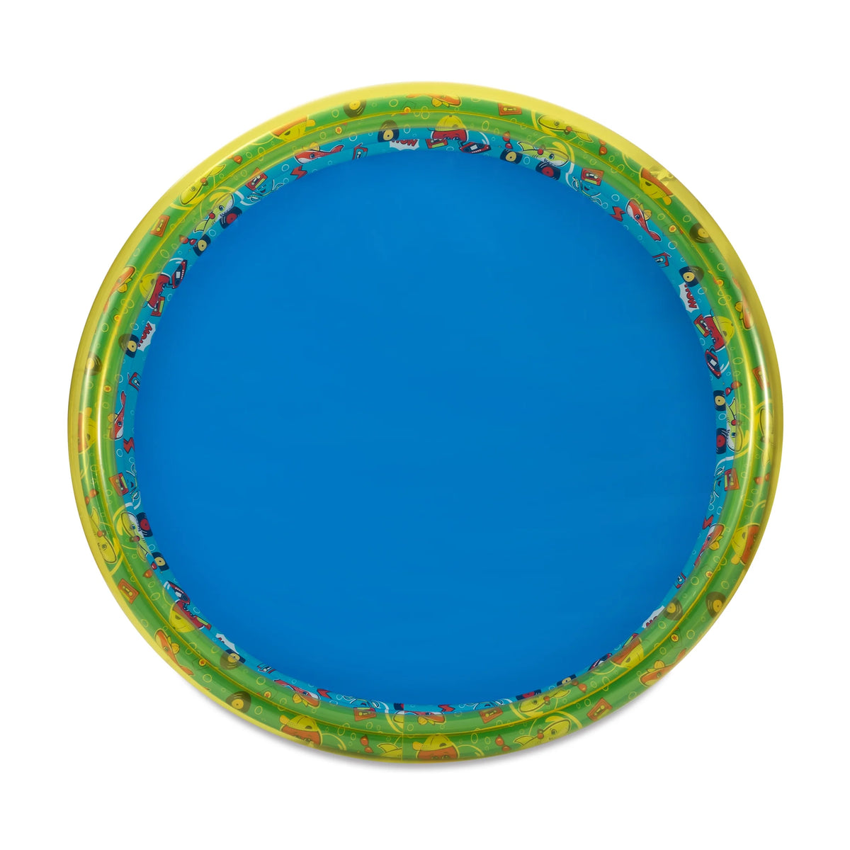 Round Inflatable 3-Ring Kiddie Splash Play Pool Yellow E25179