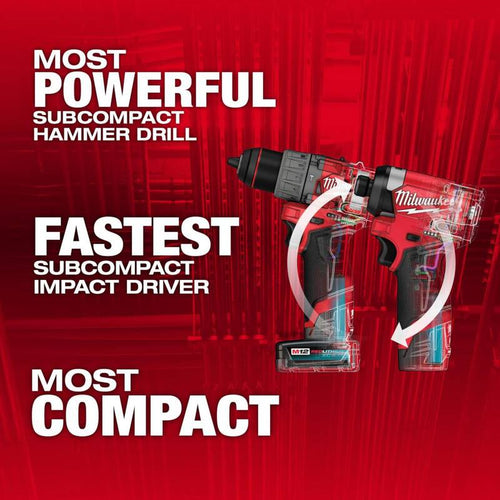 12-Volt Lithium-Ion Brushless Cordless Hammer Drill and Impact Driver Combo Kit V205748