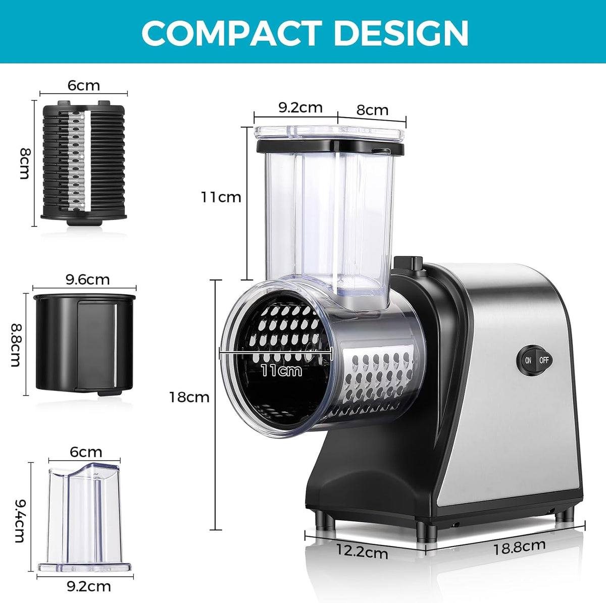 250W Electric Cheese Grater Slicer Shredder I27378